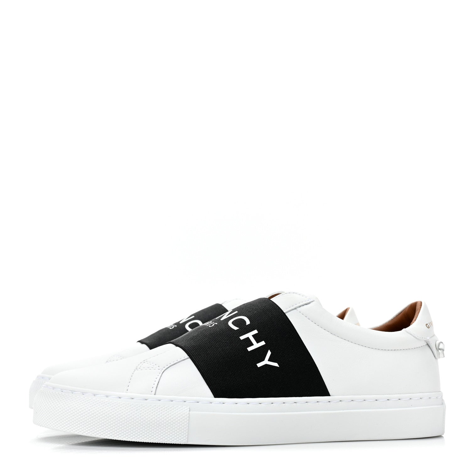 Givenchy Calfskin Band Logo Womens Urban Street Sneakers 38.5 White Black 3 of 10