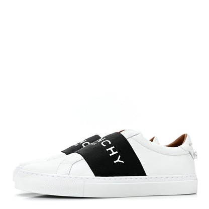 Givenchy Calfskin Band Logo Womens Urban Street Sneakers 38.5 White Black 3 of 10