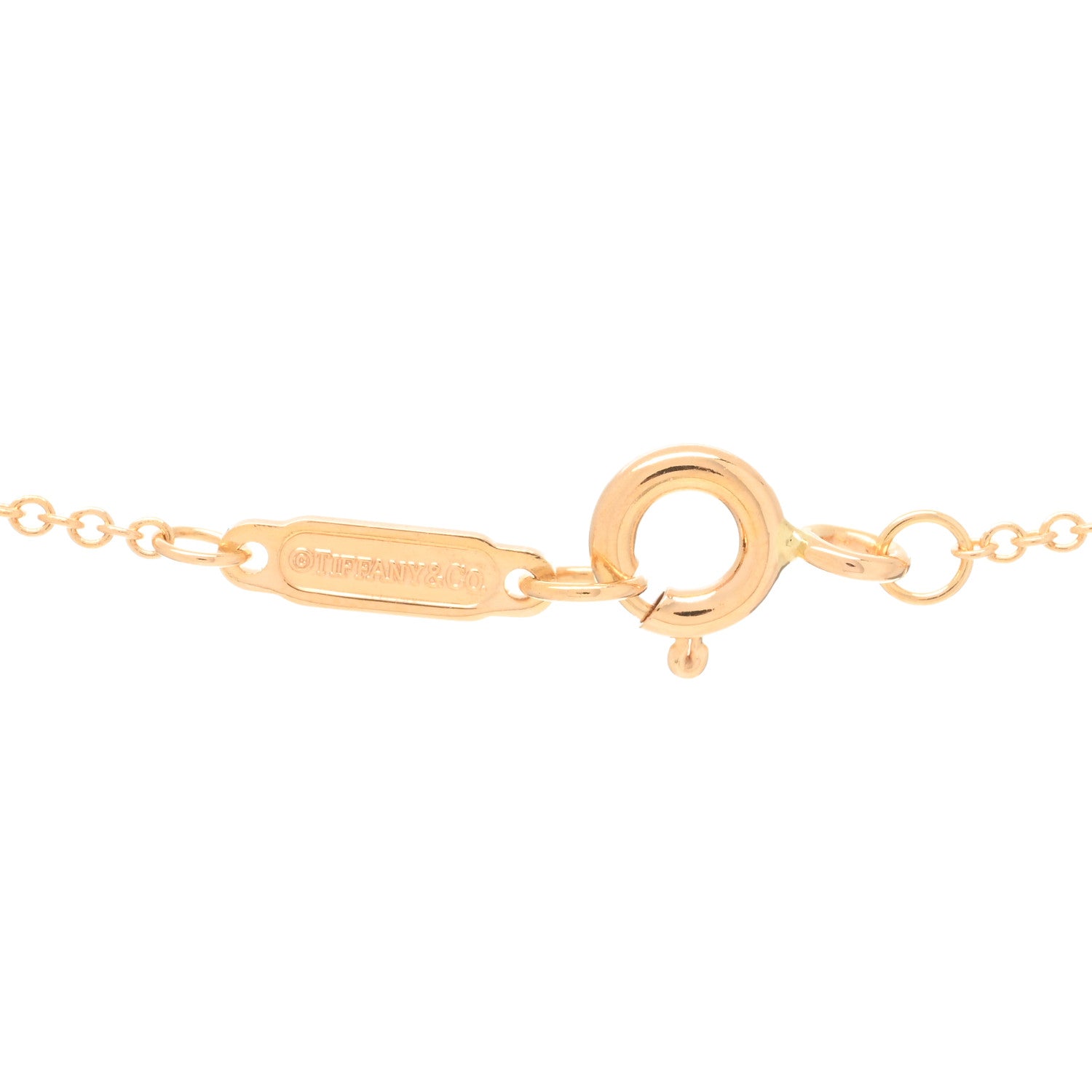 Tiffany 18K Rose Gold Diamond Metro Heart Pendant Necklace 3 of 3