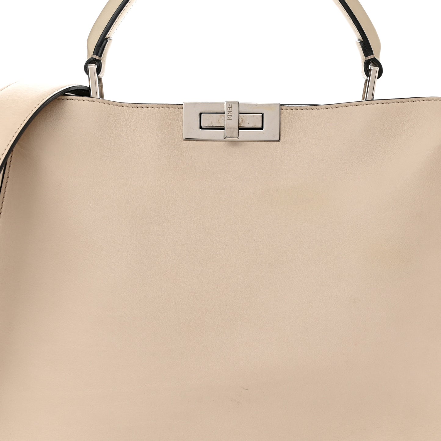 Vitello Tahiti Burro Large Peekaboo Iconic Essentially Satchel Beige