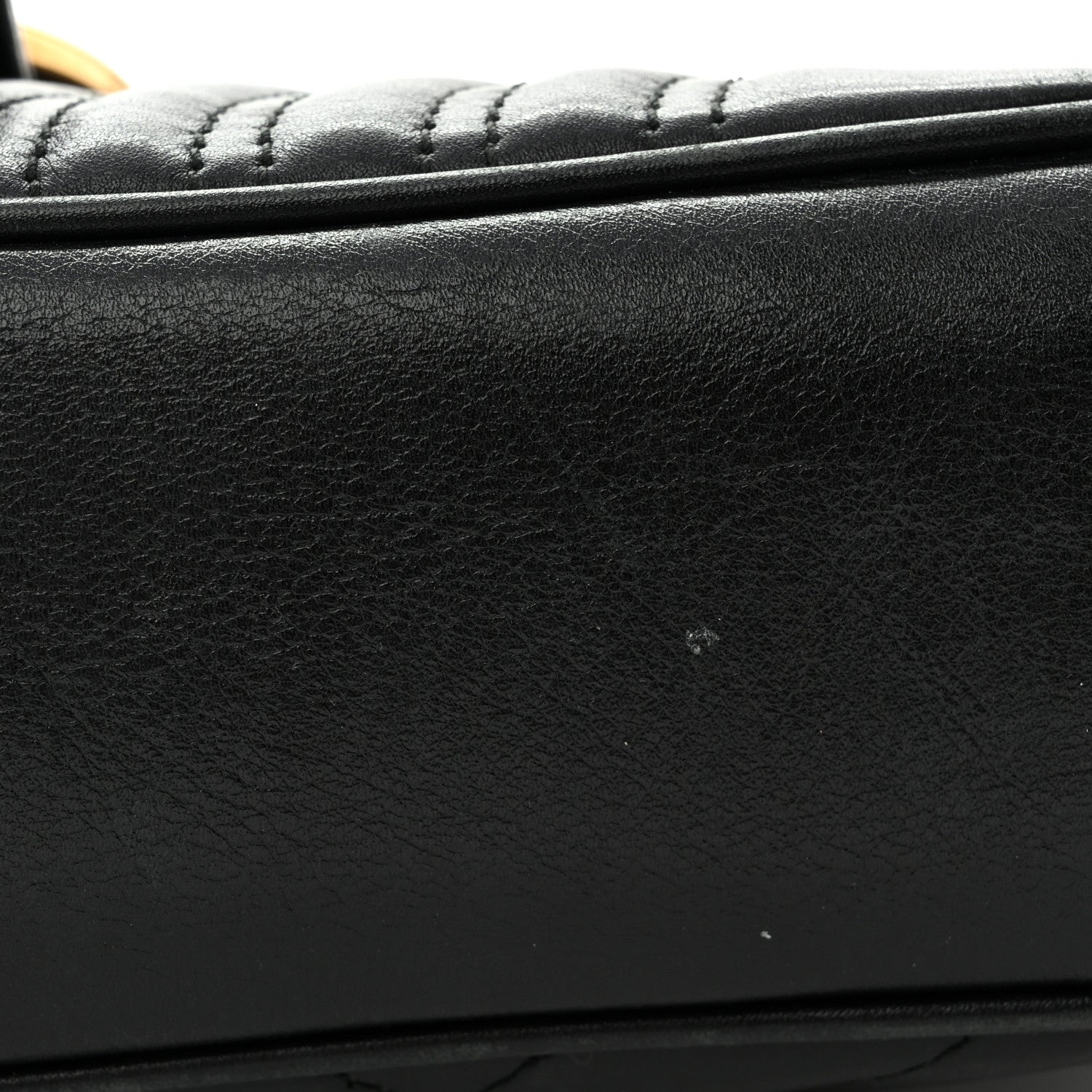 Gucci Calfskin Matelasse Medium GG Marmont Shoulder Bag Black 11 of 17