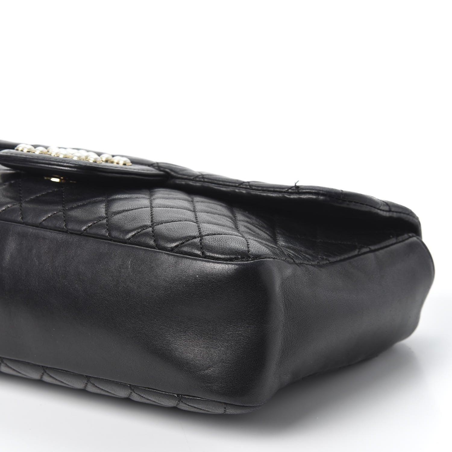 Chanel Lambskin Quilted Medium Westminster Pearl Flap Black 6 of 10