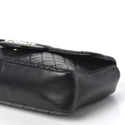 Chanel Lambskin Quilted Medium Westminster Pearl Flap Black 6 of 10