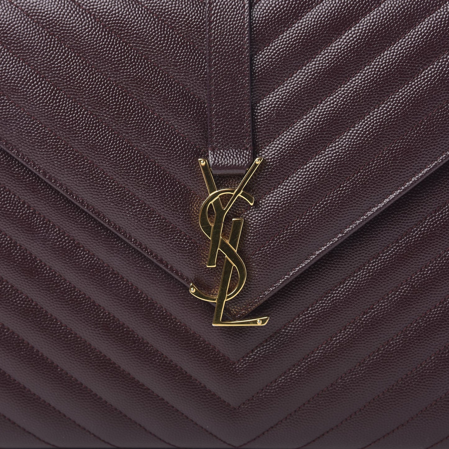 Grain De Poudre Matelasse Chevron Large Monogram Satchel Rouge Legion