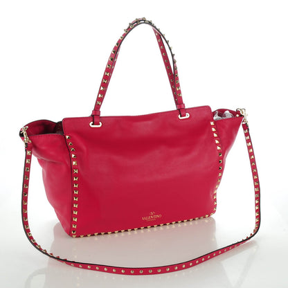 Valentino Garavani Vitello Medium Rockstud Tote Cyclamin 3 of 8