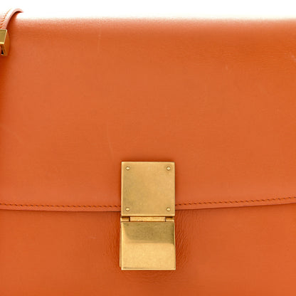 Celine Box Calfskin Medium Classic Box Flap Bag Orange 9 of 12