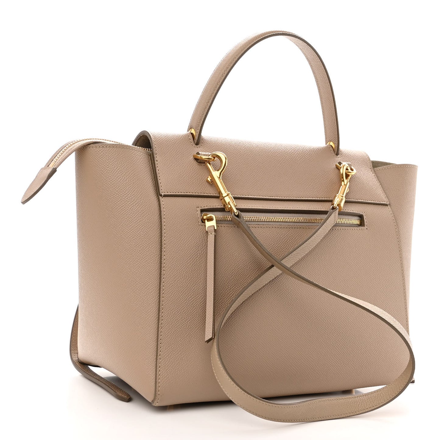 Grained Calfskin Mini Belt Bag Light Taupe