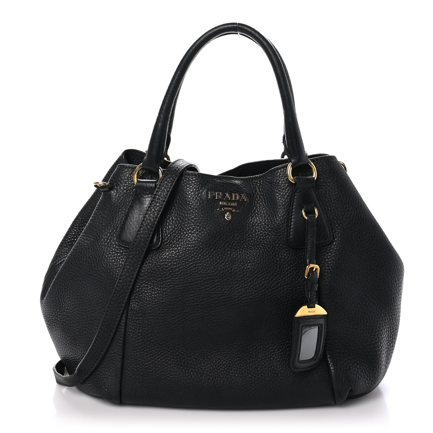 Prada Vitello Daino Shopping Tote Black 1 of 9