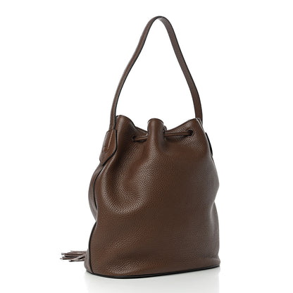 Gucci Calfskin Medium Lady Tassel Bucket Bag Nut Brown 2 of 9