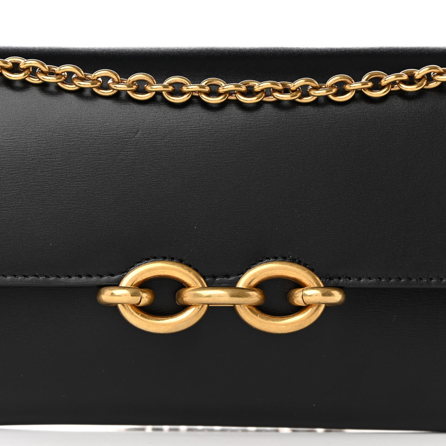 Saint Laurent Smooth Calfskin Le Maillon Chain Wallet Black 8 of 11