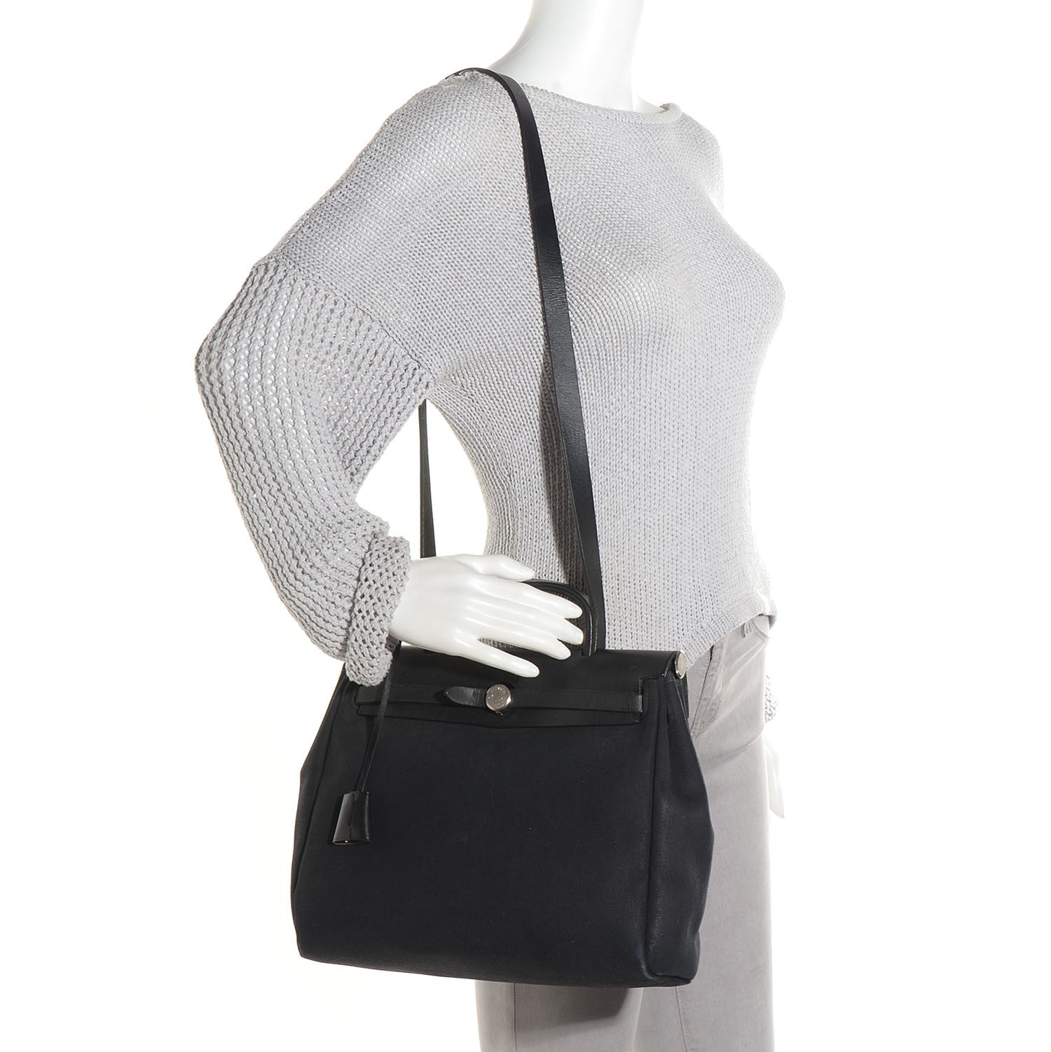 Hermes Toile Herbag 31 PM Black 7 of 14
