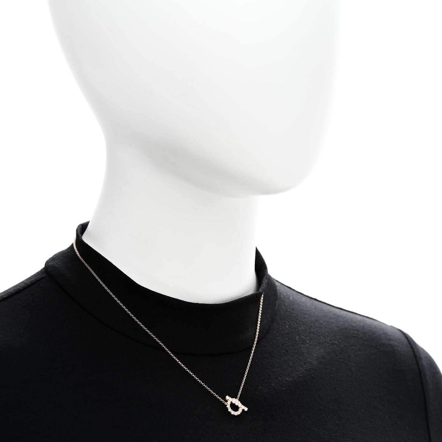 18K Rose Gold Diamond Finesse Pendant Necklace
