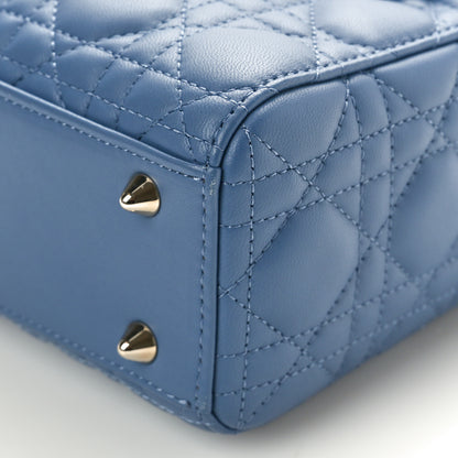 Christian Dior Lambskin Cannage Small My ABCDior Lady Dior Denim Blue 10 of 10