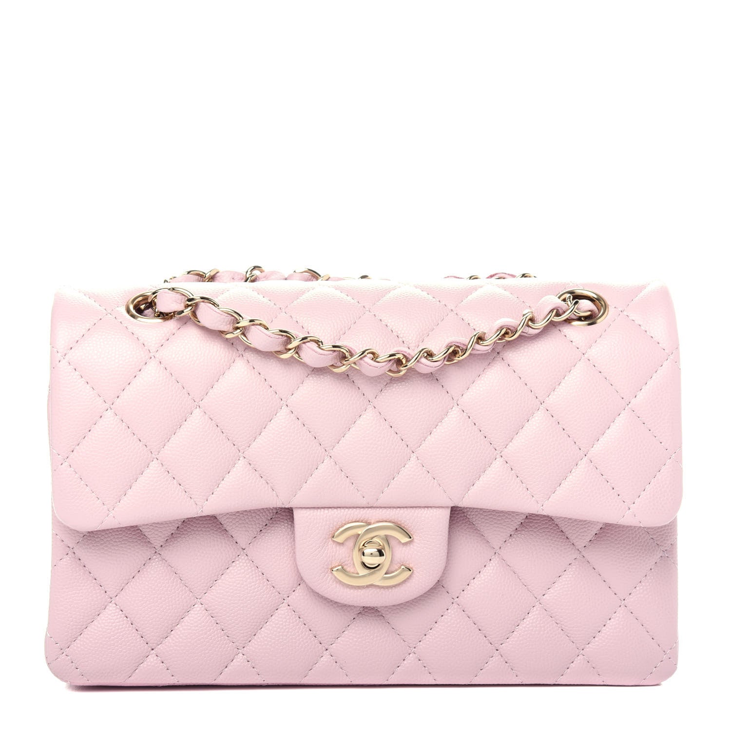Chanel Caviar Quilted Small Double Flap Light Pink 1 of 10