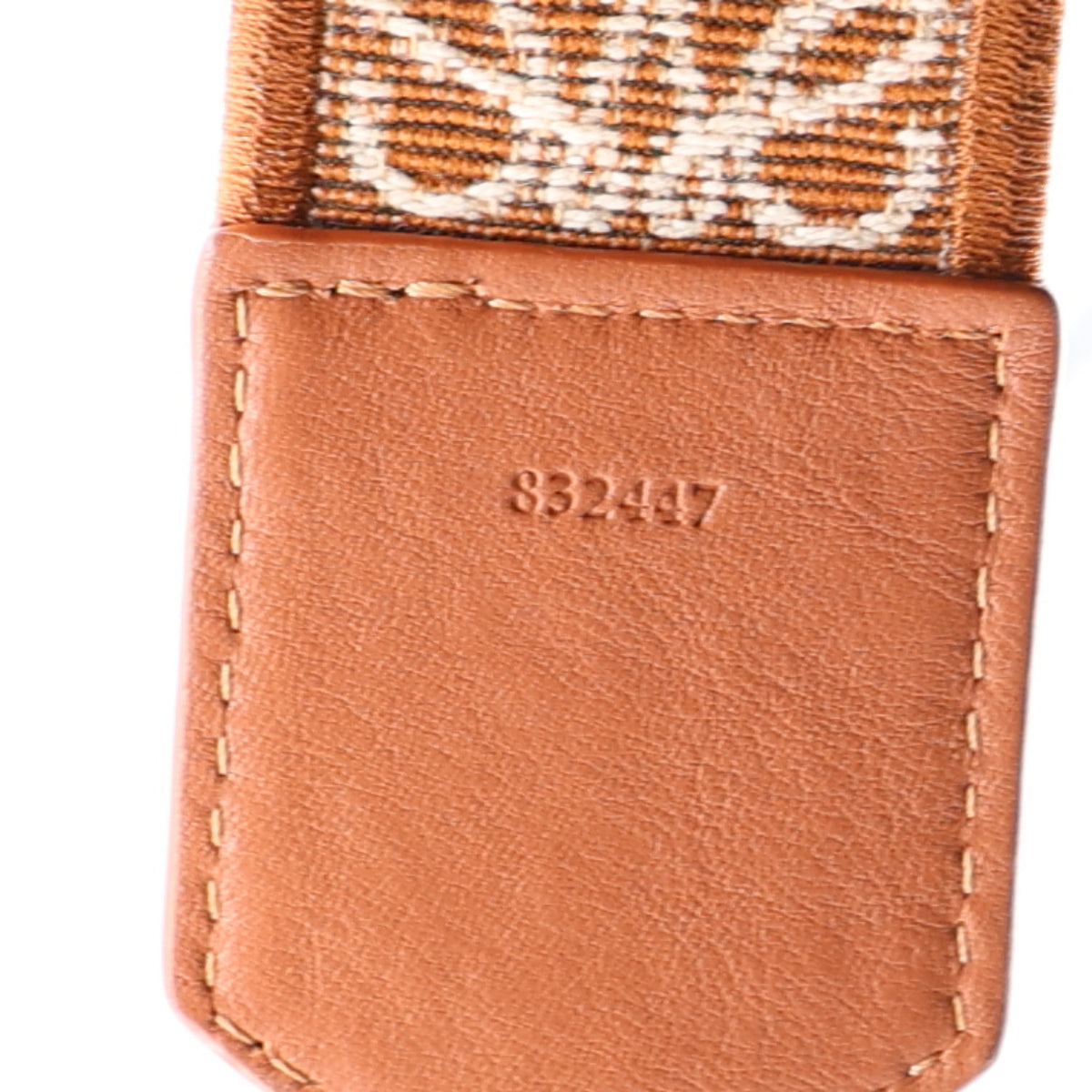 Loewe Calfskin Jacquard Anagram Strap  Tan 4 of 5