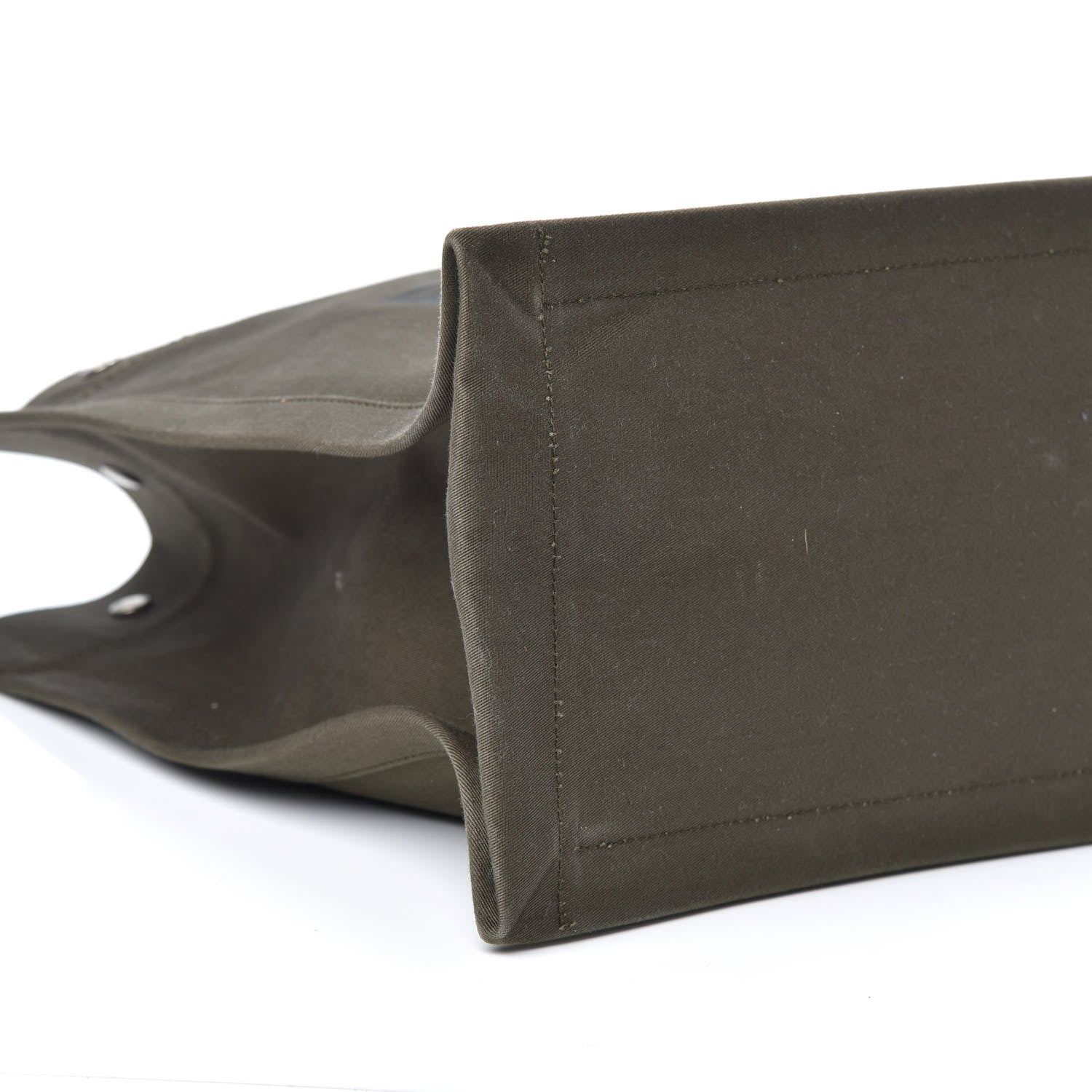 Saint Laurent Linen Calfskin Rive Gauche Tote Khaki 9 of 10