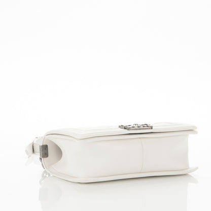 Chanel Calfskin Stitched Medium Boy Flap White 4 of 7