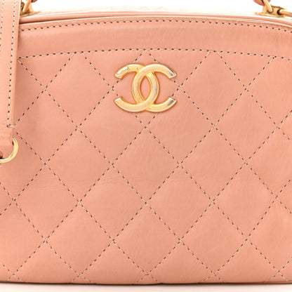 Chanel Calfskin Quilted CC Small Vanity Case Beige 8 of 12