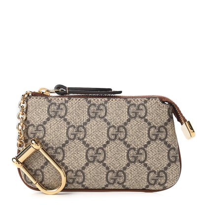 Gucci GG Supreme Monogram Key Case Brown 1 of 11