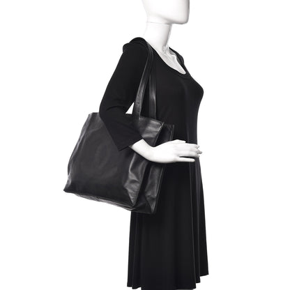 Chanel Lambskin CC Tote Black 2 of 12