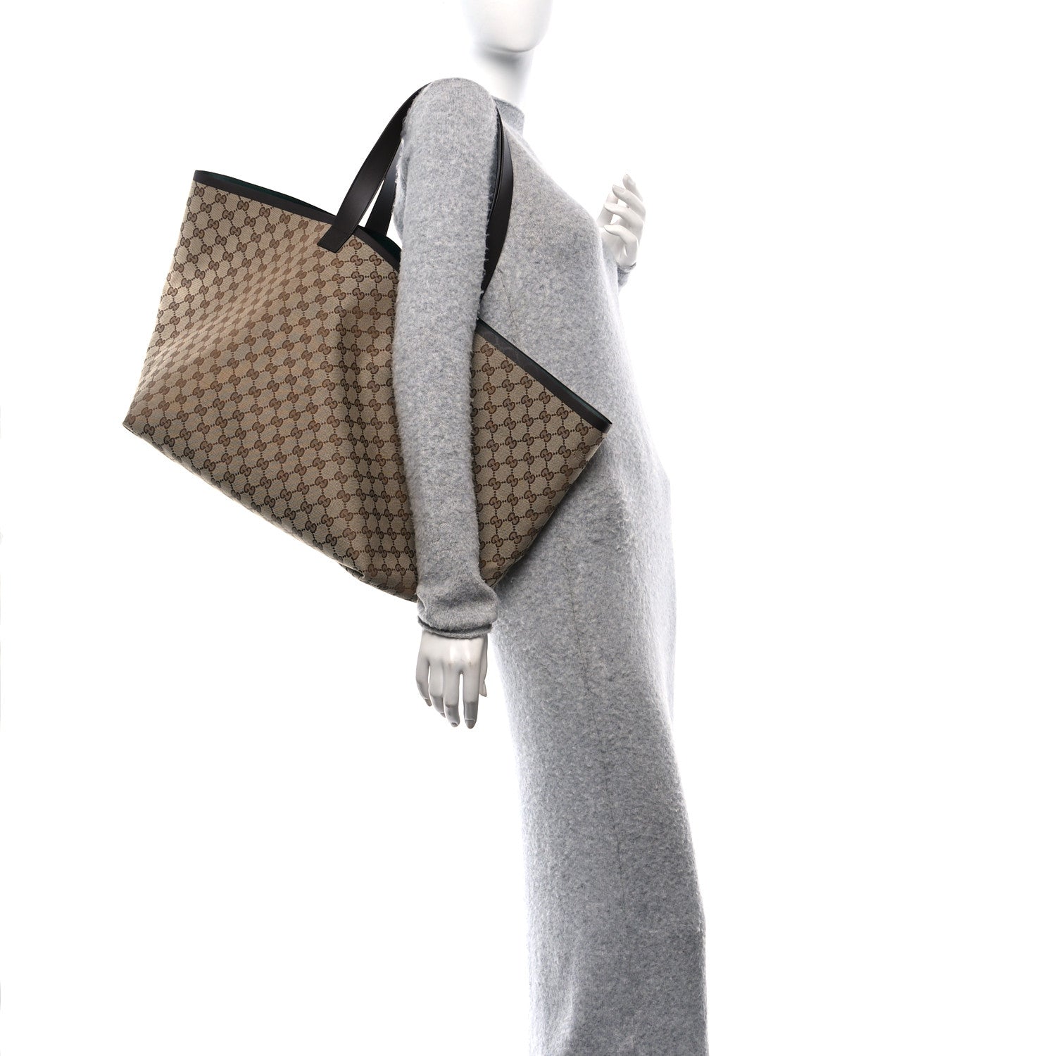 Gucci Original GG Canvas Large Totissima Shopping Tote Beige Ebony 2 of 11