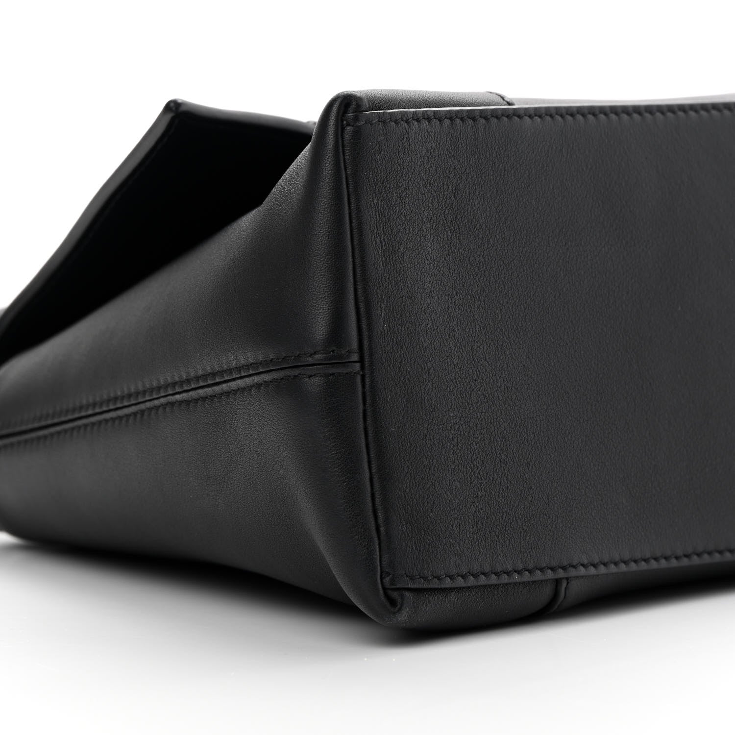 Balenciaga Semi Shiny Smooth Calfskin Monochrome Small Downtown Shoulder Bag Black 10 of 13