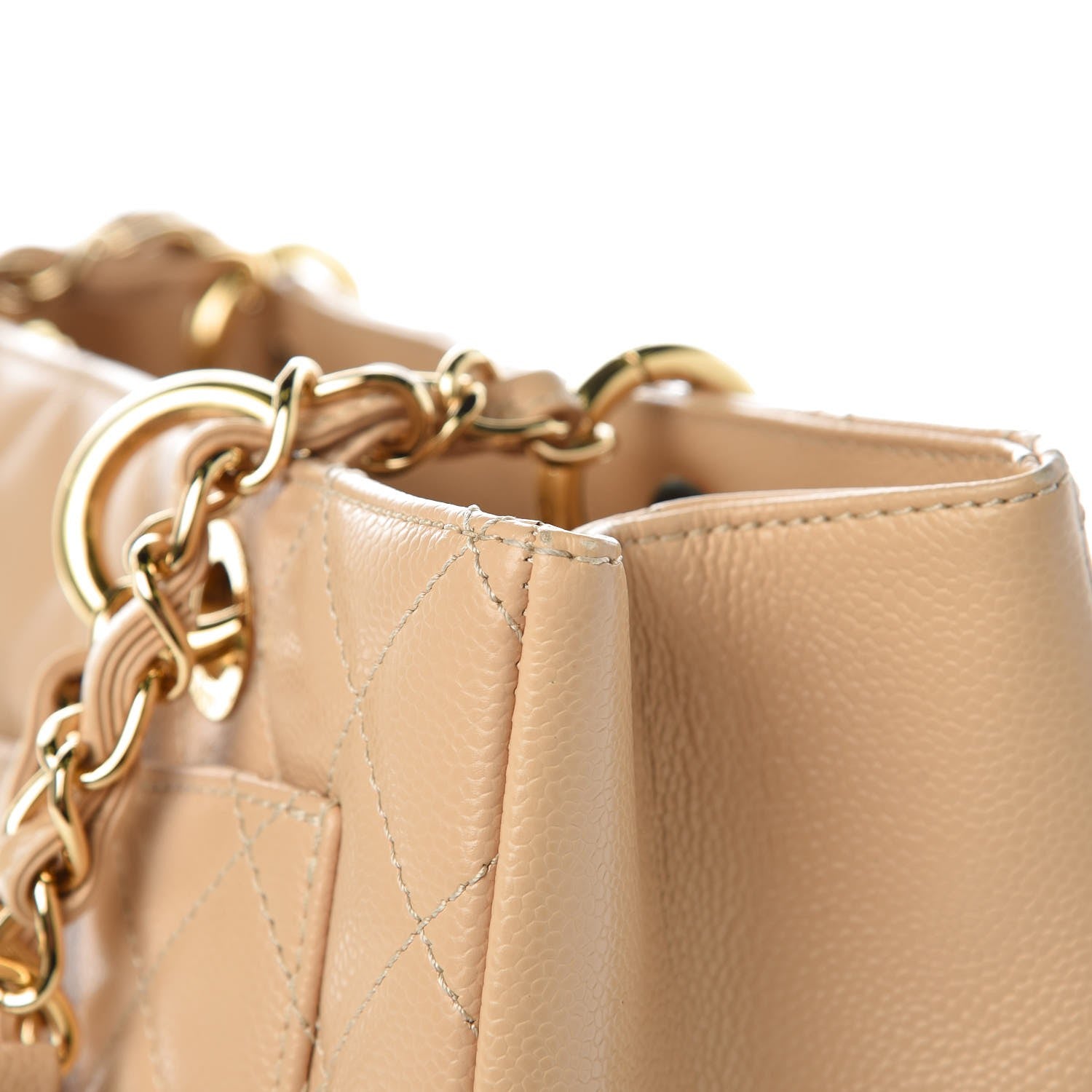 Chanel Caviar Quilted Grand Shopping Tote GST Beige Clair 9 of 16