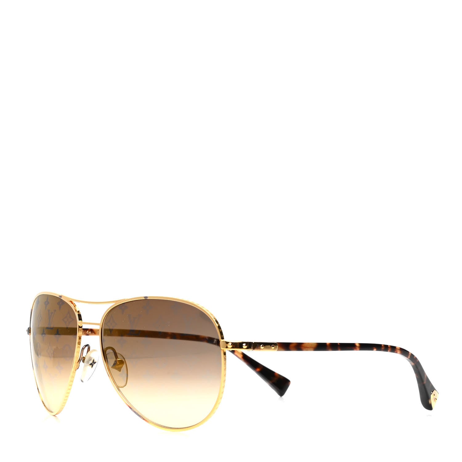 Louis Vuitton Conspiration Pilote Sunglasses Z0164U Gold 1 of 5