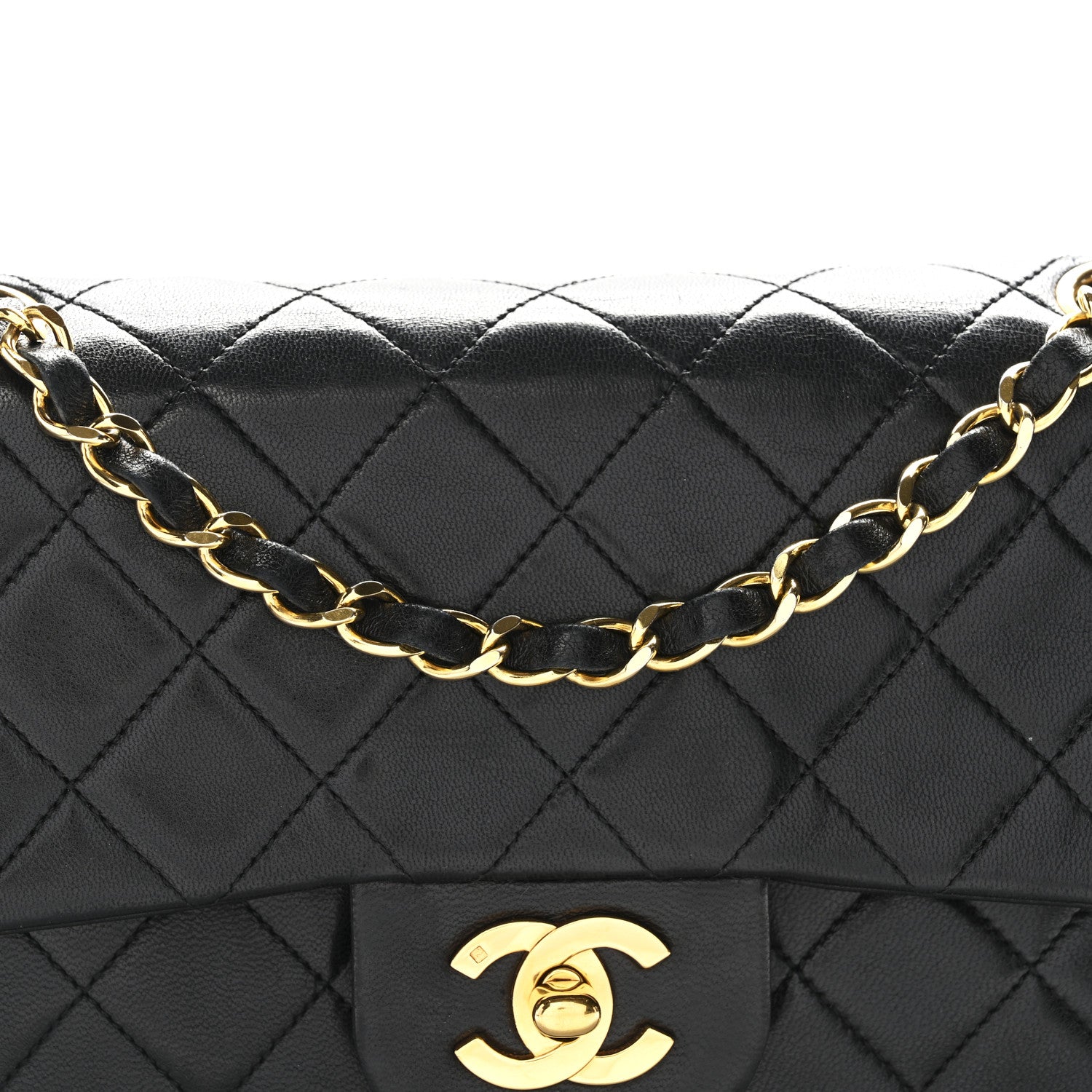 Chanel Lambskin Quilted Small Double Flap Black 8 of 12