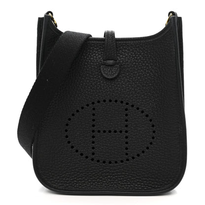 Hermes Taurillon Clemence Evelyne TPM Black 1 of 11