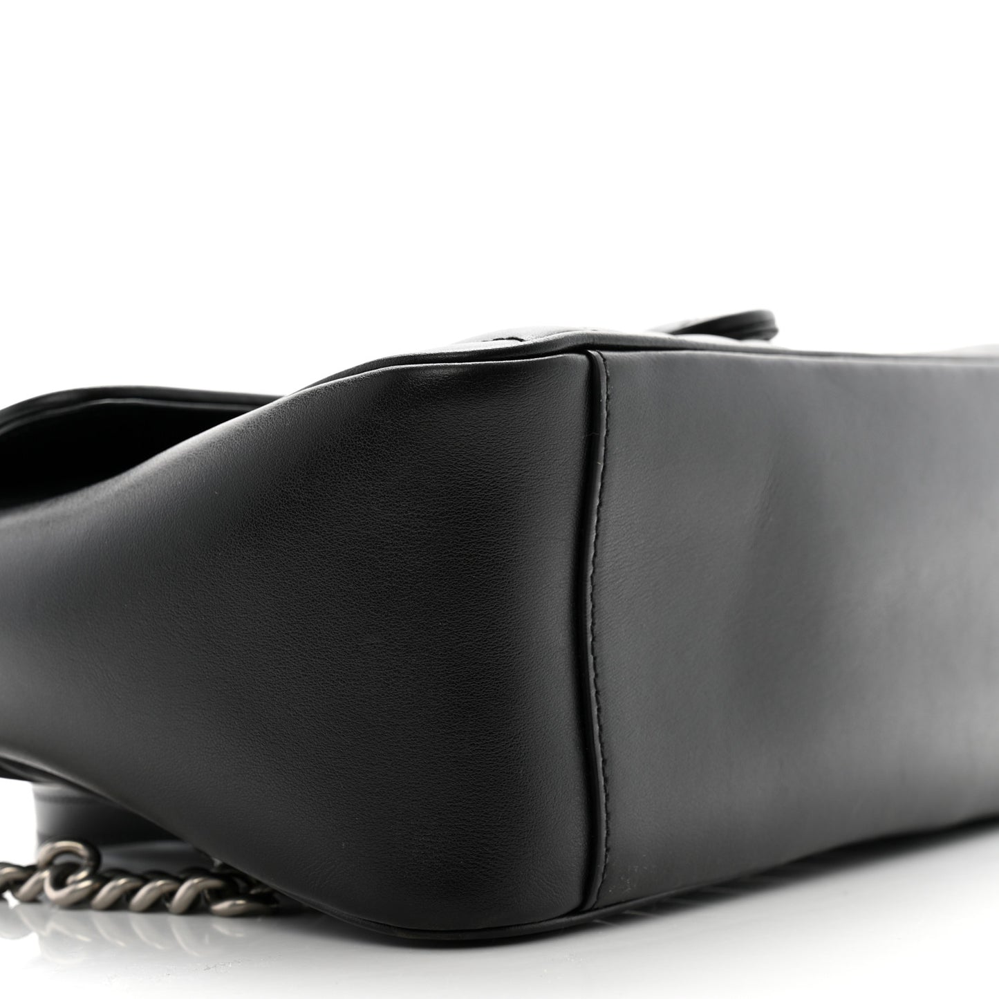 Calfskin Matelasse Aria Small GG Marmont Top Handle Shoulder Bag Black