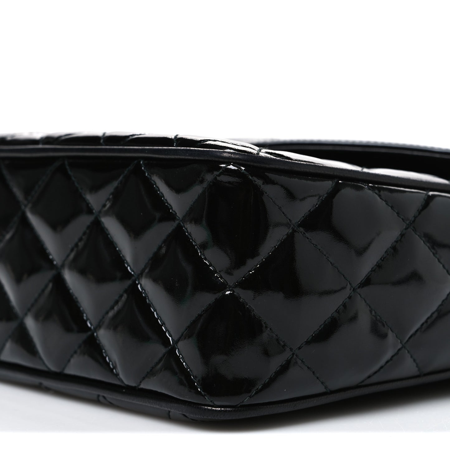 Patent Quilted Tassel Camera Case Black