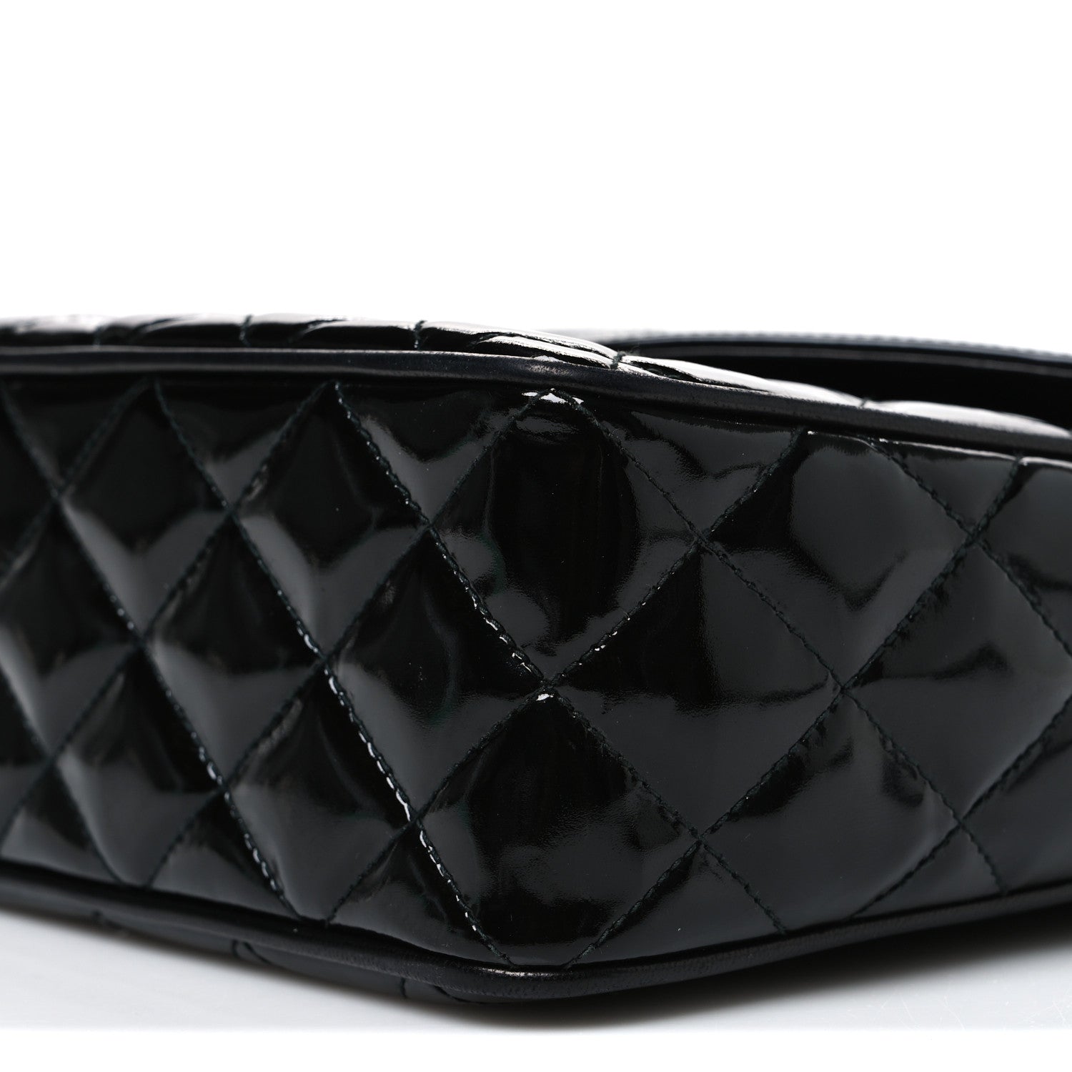Chanel Patent Quilted Tassel Camera Case Black 10 of 10