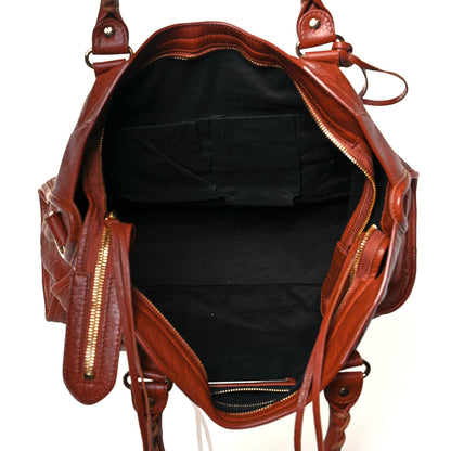 Balenciaga Agneau Classic Gold Hardware City Marron Cognac 5 of 12