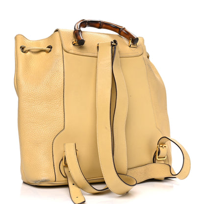 Gucci Calfskin Bamboo Medium Backpack Yellow 2 of 21
