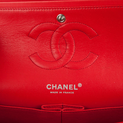 Chanel Lambskin Perforated Medium Double Flap Red 6 of 7