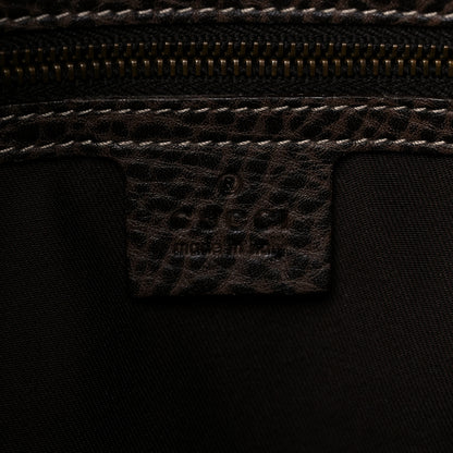 Gucci Guccissima Large New Pelham Satchel Dark Brown 9 of 13