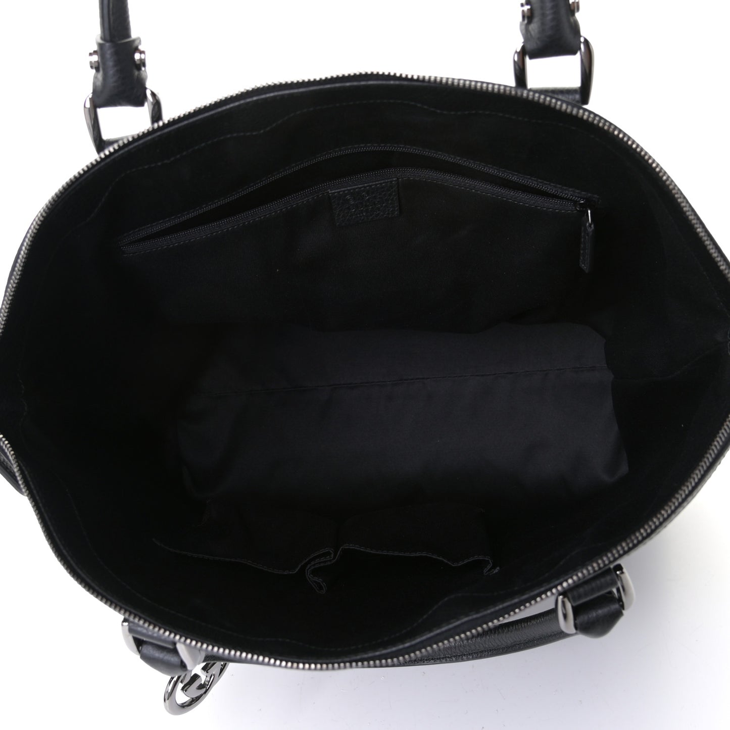 Calfskin Medium GG Charm Convertible Dome Satchel Black