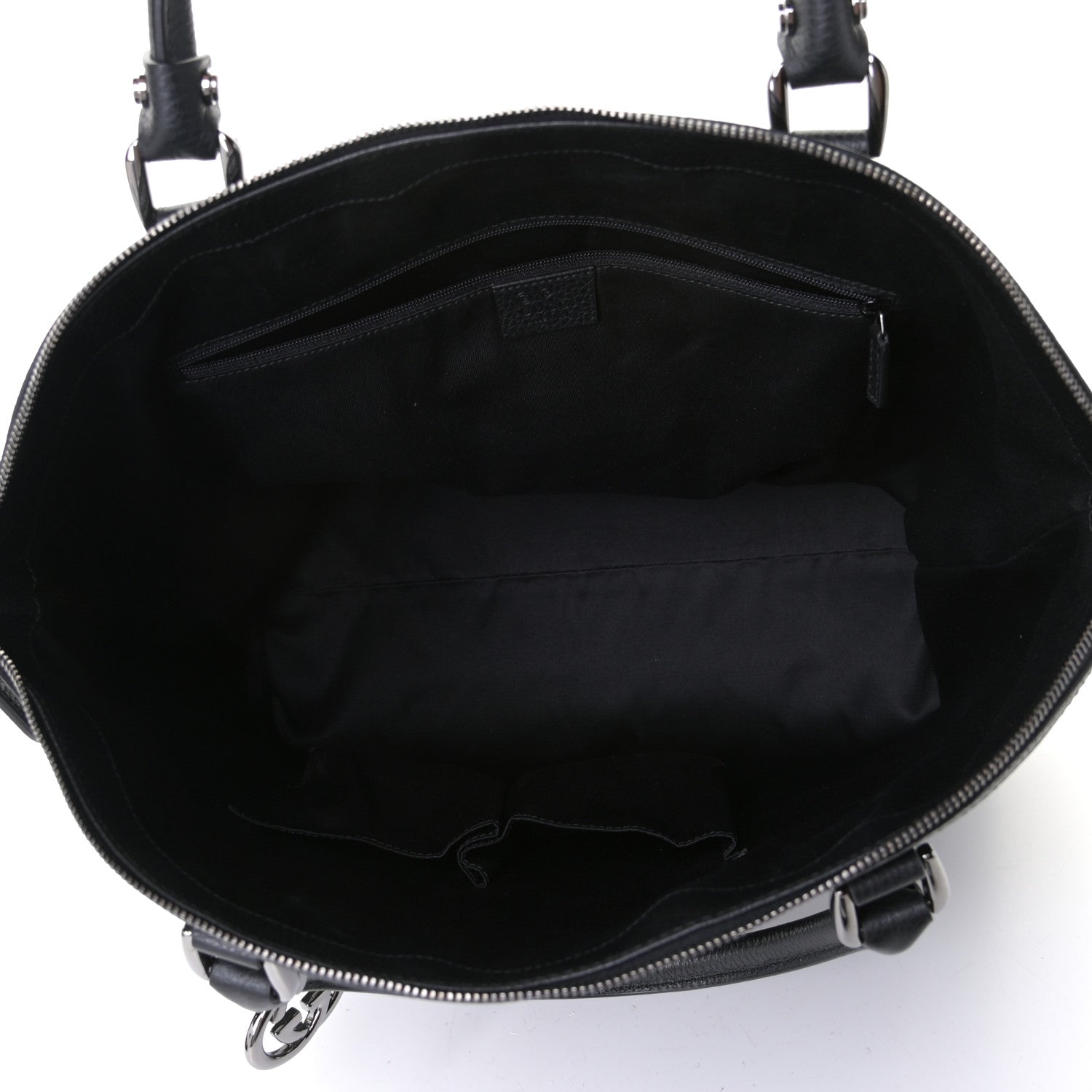 Gucci Calfskin Medium GG Charm Convertible Dome Satchel Black 4 of 4