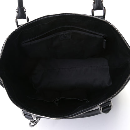 Gucci Calfskin Medium GG Charm Convertible Dome Satchel Black 4 of 4