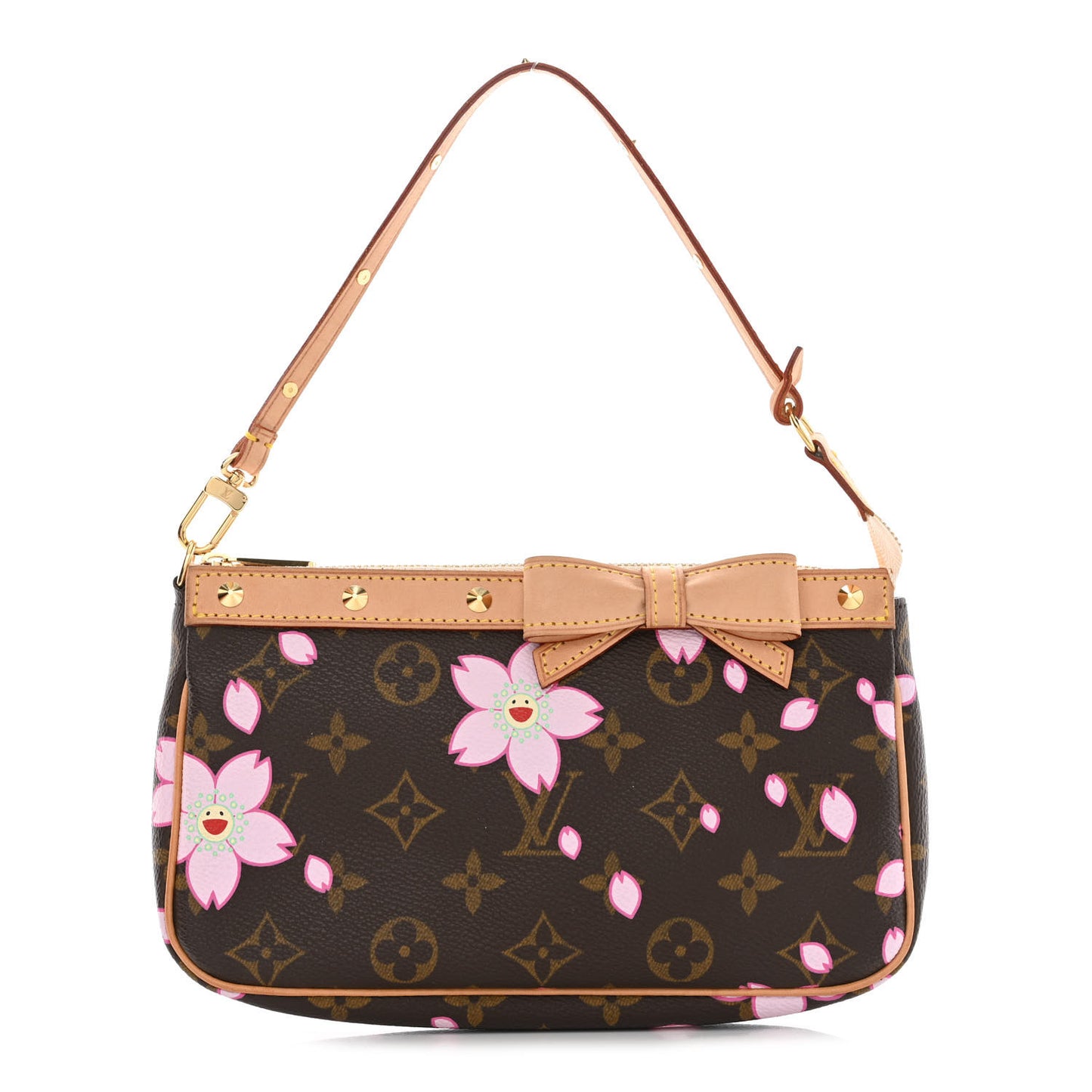 Monogram Cherry Blossom Pochette Accessories Brown