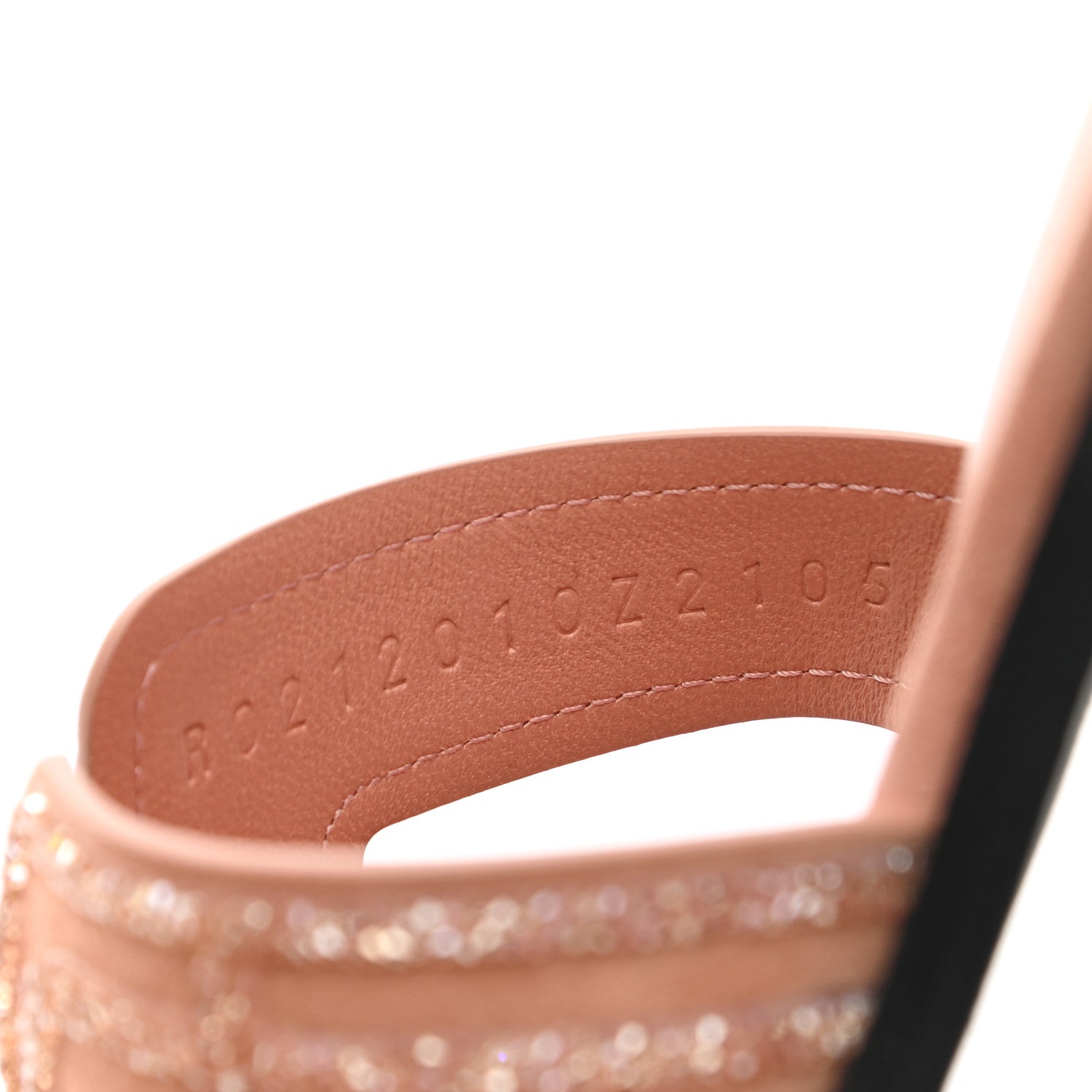 Hermes Suede Goatskin Crystal Oran Sandals 36 Rose Aube Nude 8 of 8