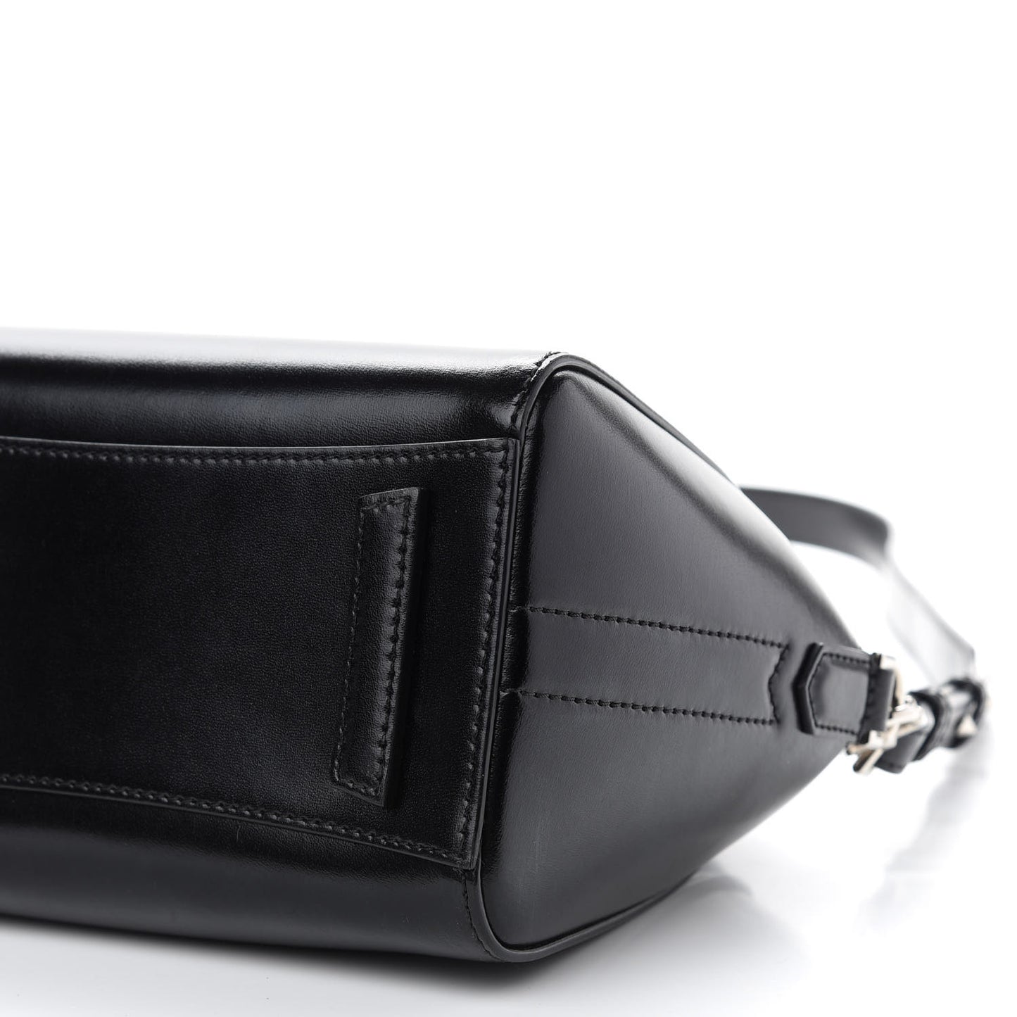 Shiny Lord Calfskin Mini Antigona Black