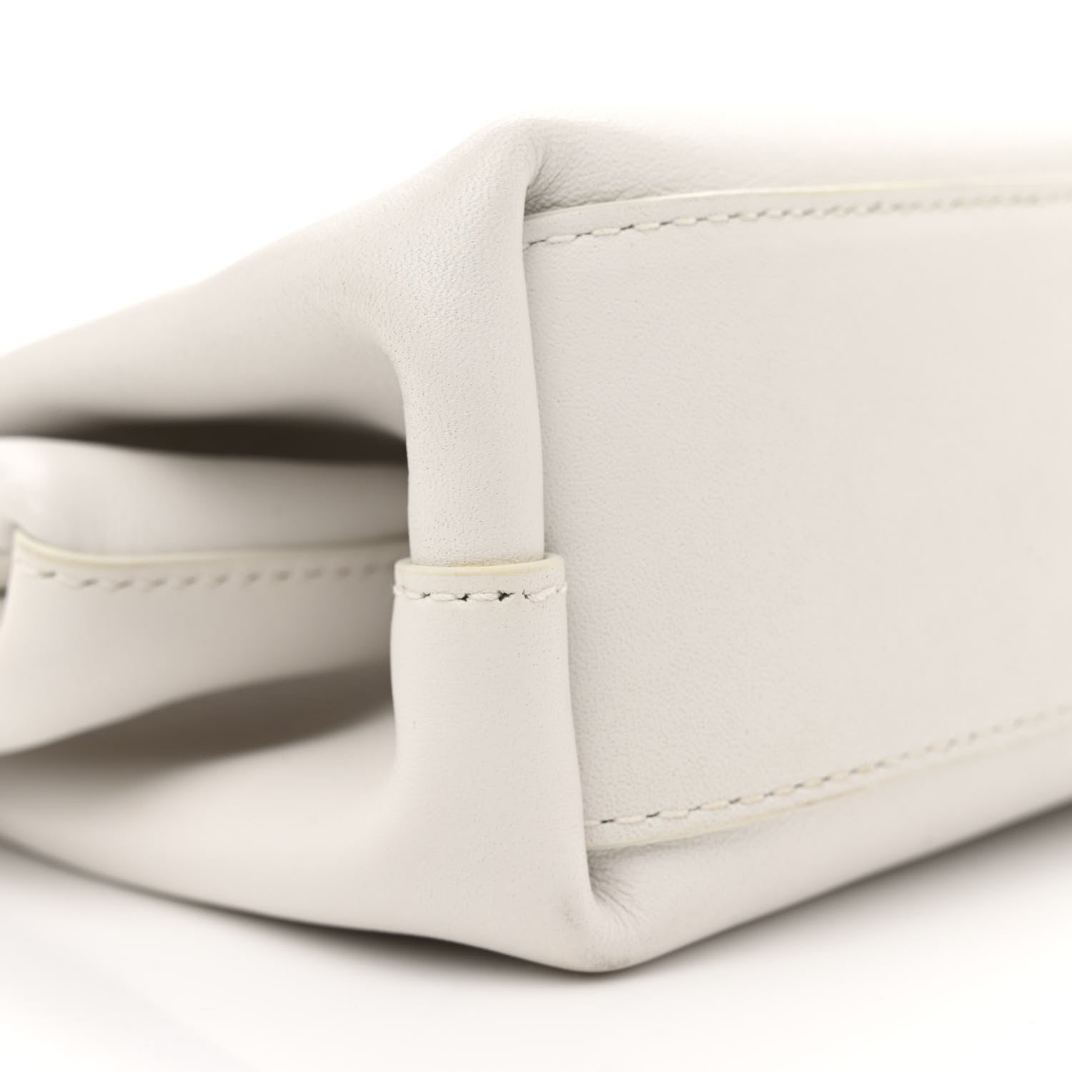 Bottega Veneta Calfskin Small The Point Triangle Bag Chalk 8 of 15