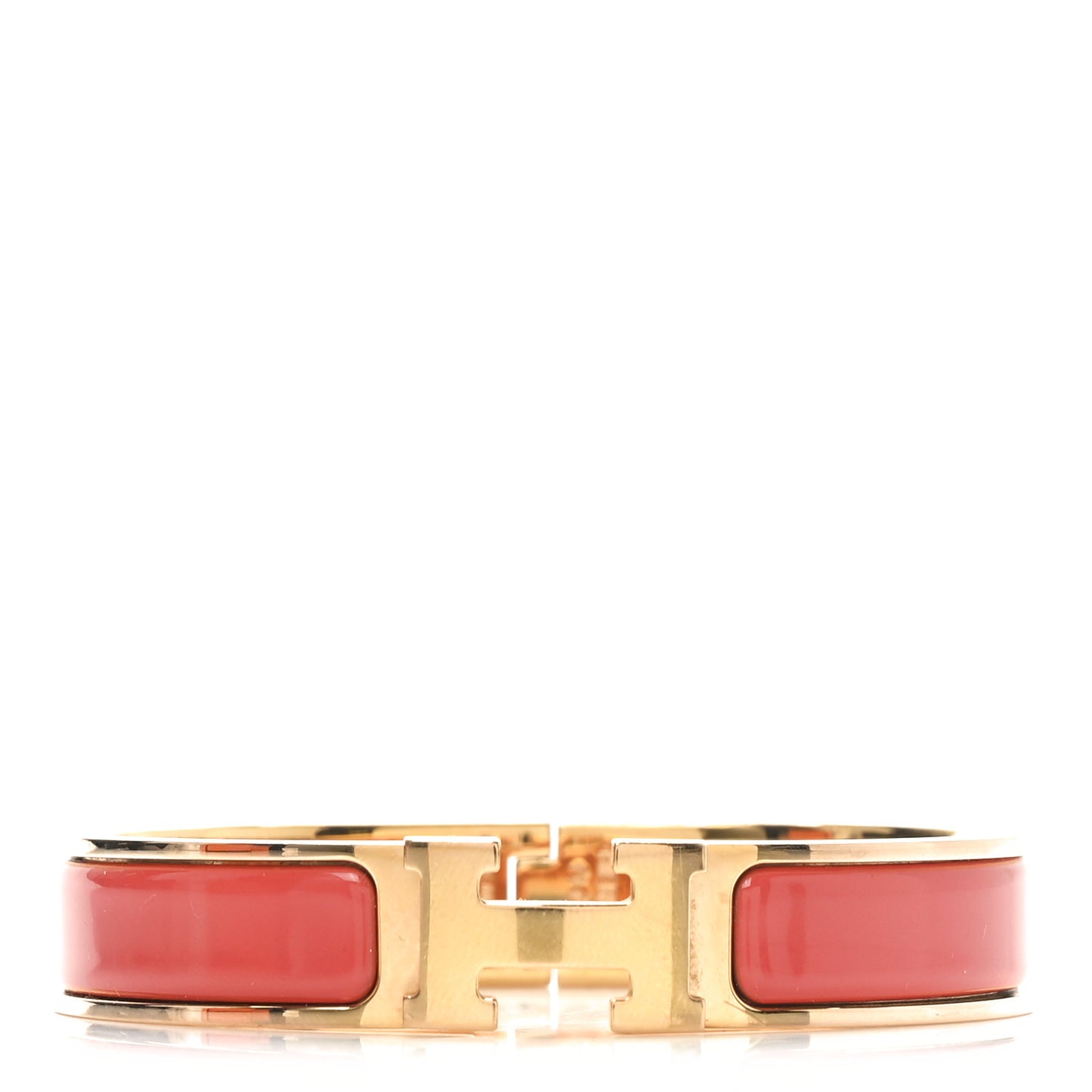Enamel Narrow Clic Clac H Bracelet GM Rose Patch