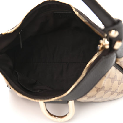 Gucci Crystal Monogram D Ring Gold Hobo Brown 5 of 9