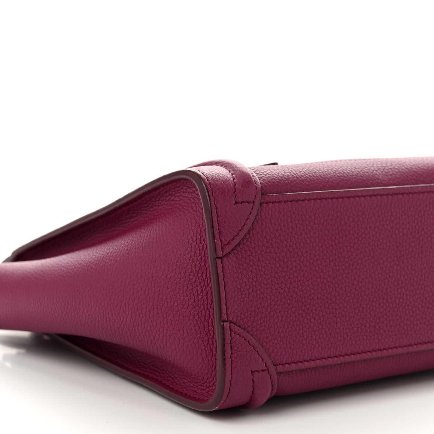 Drummed Calfskin Nano Luggage Plum