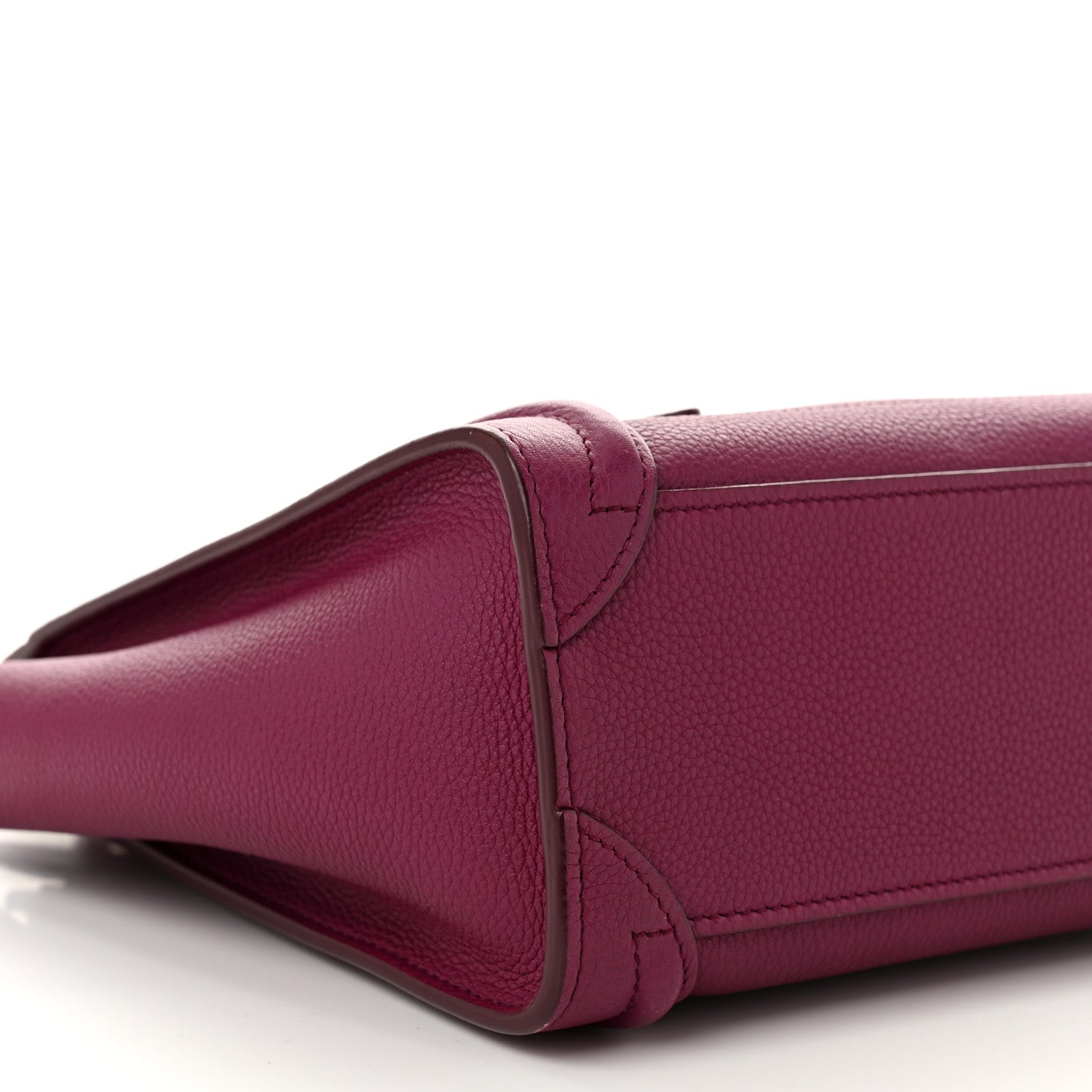 Celine Drummed Calfskin Nano Luggage Plum 8 of 12