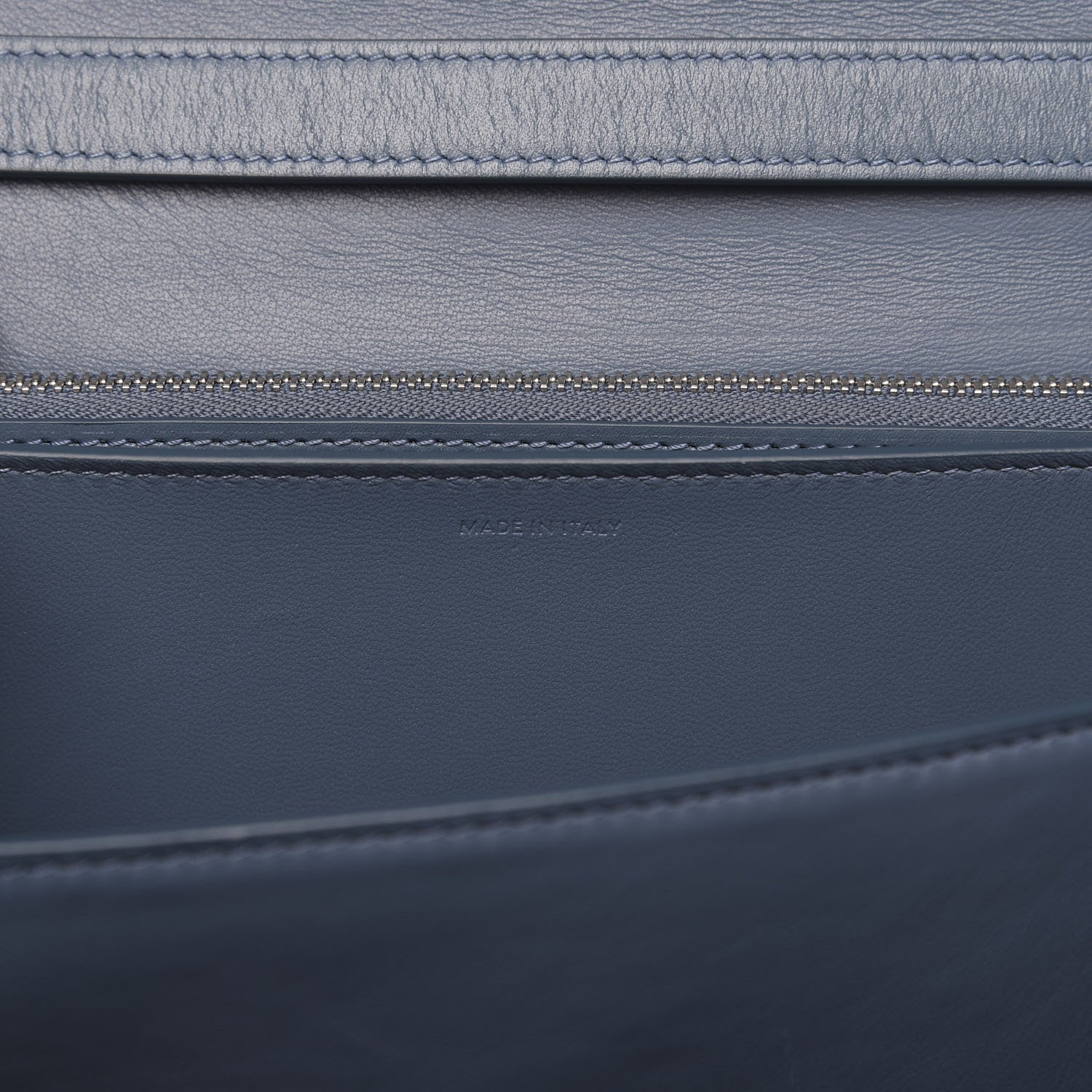 Celine Box Calfskin Medium Classic Box Flap Bag Blue Slate 7 of 11