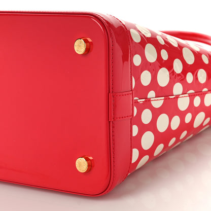 Louis Vuitton Vernis Kusama Infinity Dots Lockit MM Red 8 of 8